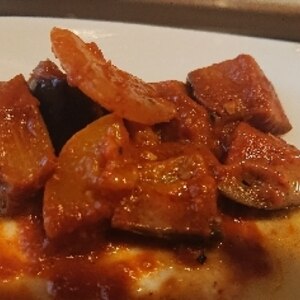 鶏モモ肉とナスのトマト煮